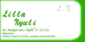lilla nyuli business card